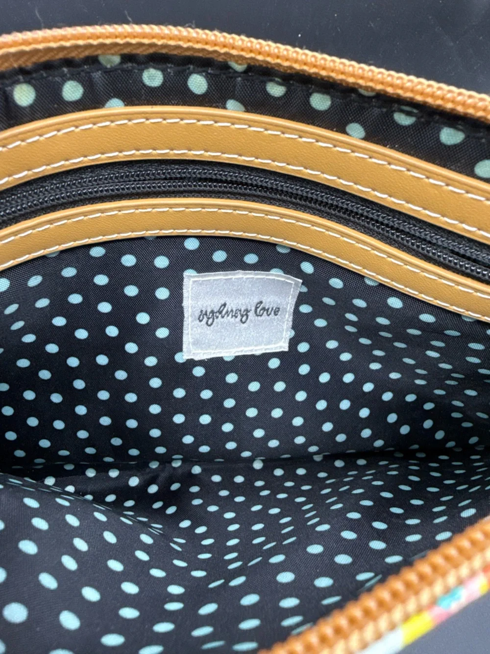 Sydney Love Crossbody Bag Light Blue Fashionistas Retro Mod Print Purse